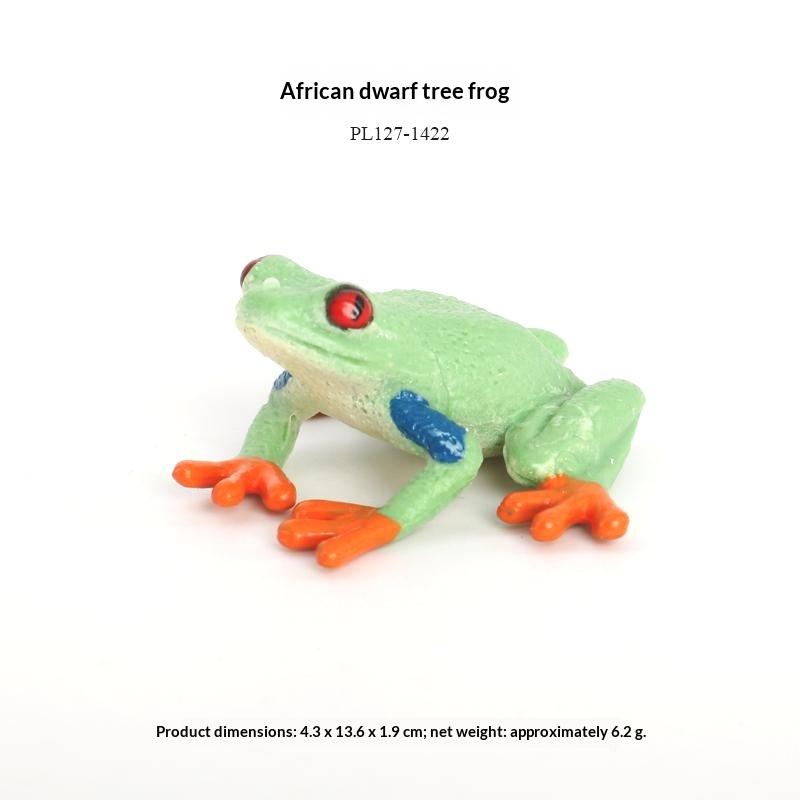 1Pcs Hand Painted Amphibious Animal Figurine Educational Realistic Toad Frog Figure Rubber Animal Model Toy For Kids