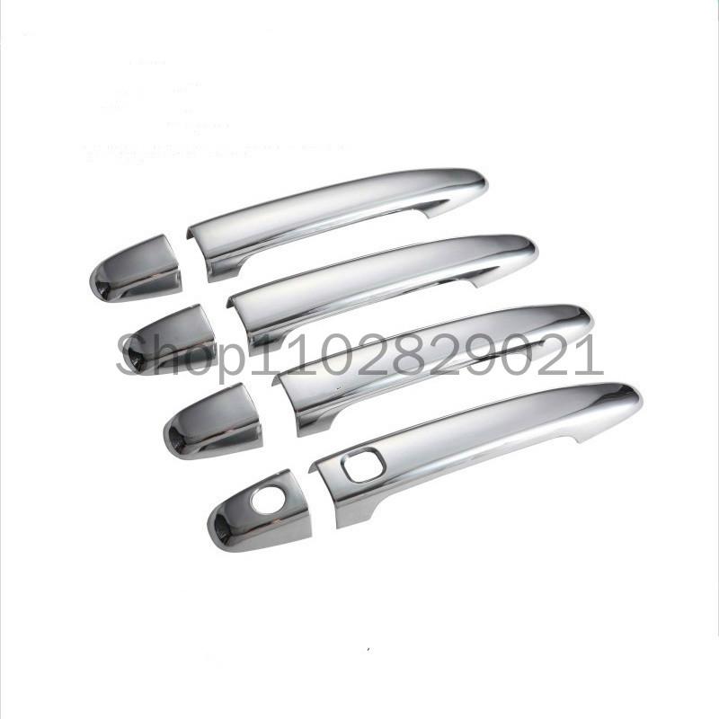 Chrome Carbon Fiber Car Door Handle Cover Sticker Styling Auto Exterior Accessories For Subaru Outback 2010-2014 2013 2012 2011