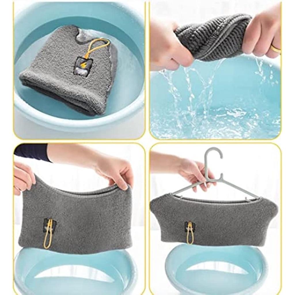 2 Stück weicher, warmer Toilettenbezug, WC-Abdeckung, Tablet, Universal-Toiletten-Toilettenbezug, Sitzbezug, Stoff, Badezimmer, Waschmaschine, Bodentoilette (Hellgrau)