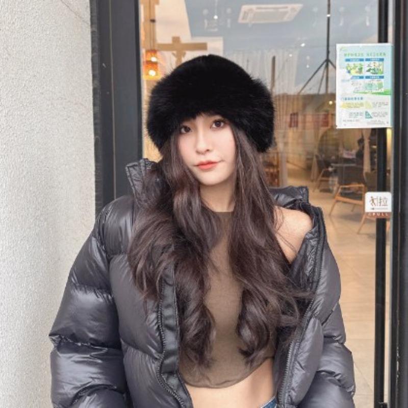 Advanced Imitation Rabbit Fur Hat Women's Winter New Face Small Bucket Hat Thickened Cold Protection Ear Protection Warm Mongolian Hat