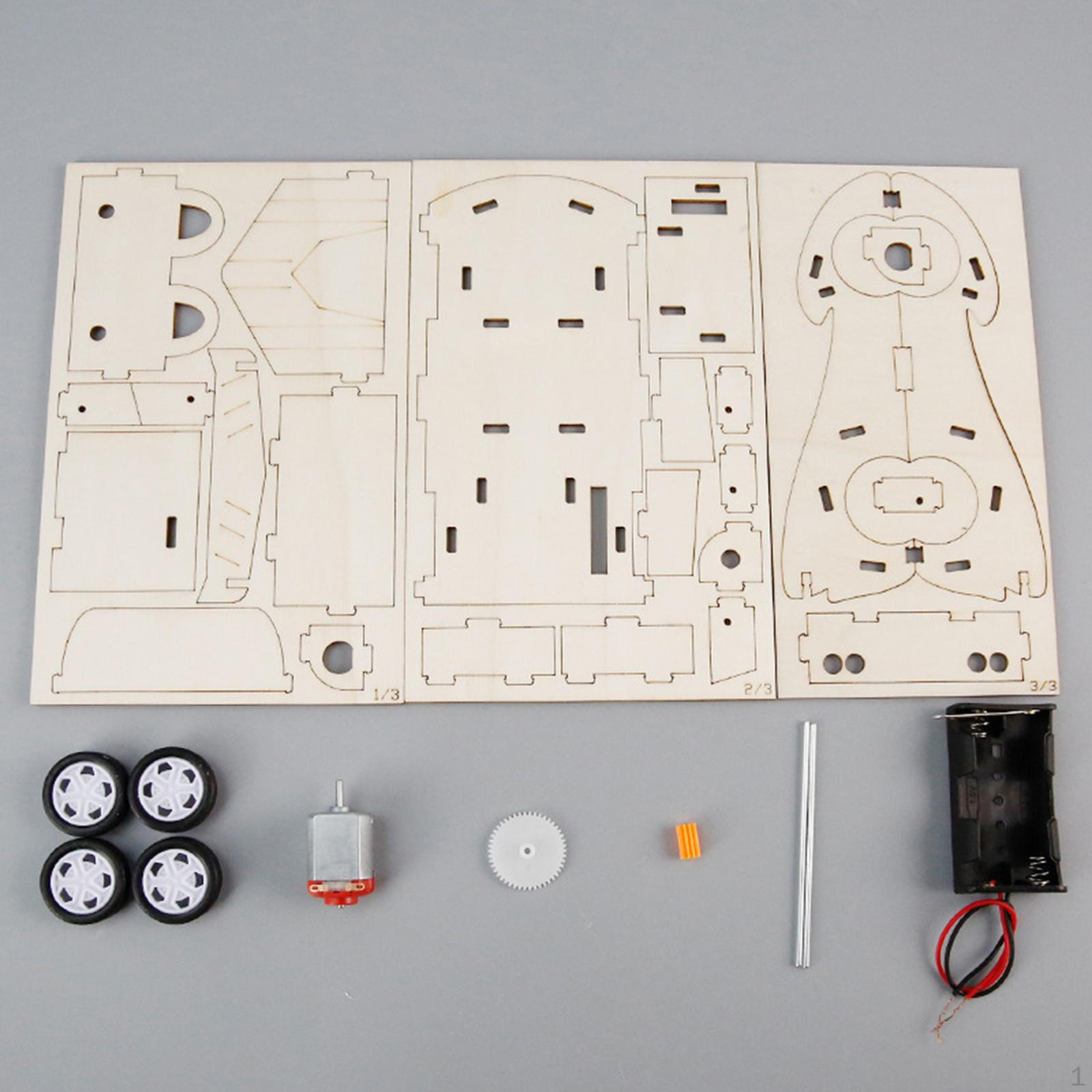 

3 D Wooden Puzzle Car Modeling Kit Detailed DIY Assemble Vehicle Building Kits for Children Kids