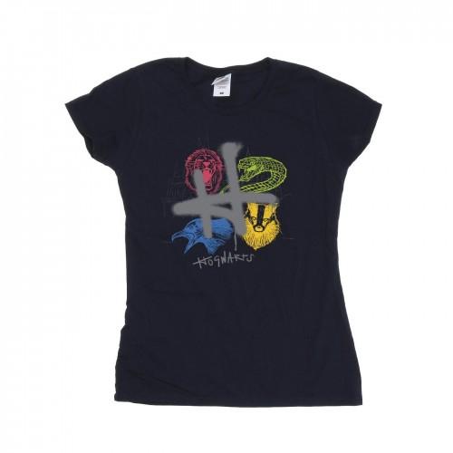 

Harry Potter Womens/Ladies Emblems H Spray Cotton T-Shirt білий
