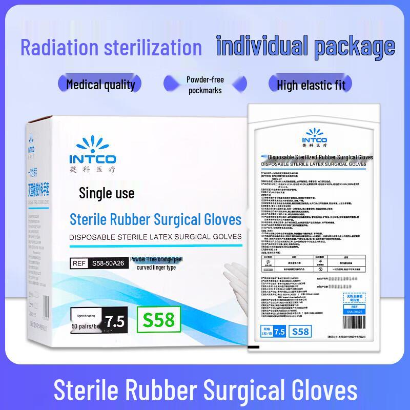Intco Medical Disposable Latex Surgical Gloves
