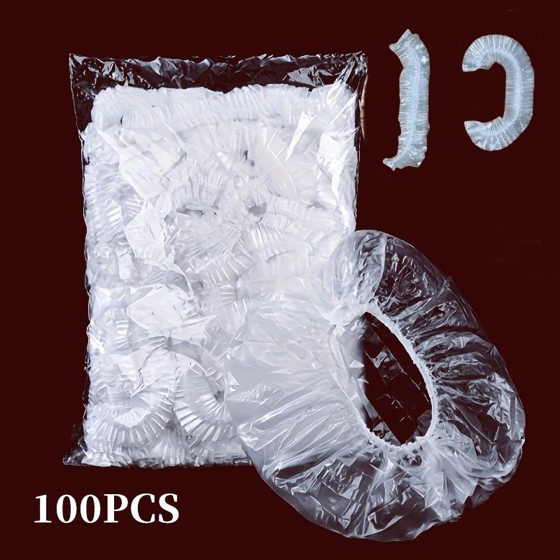 1pack(100pcs/pack) In-Stock Plastic Wrap Covers Elastic Mouth Wholesale Disposable Shower Cap Dust Covers