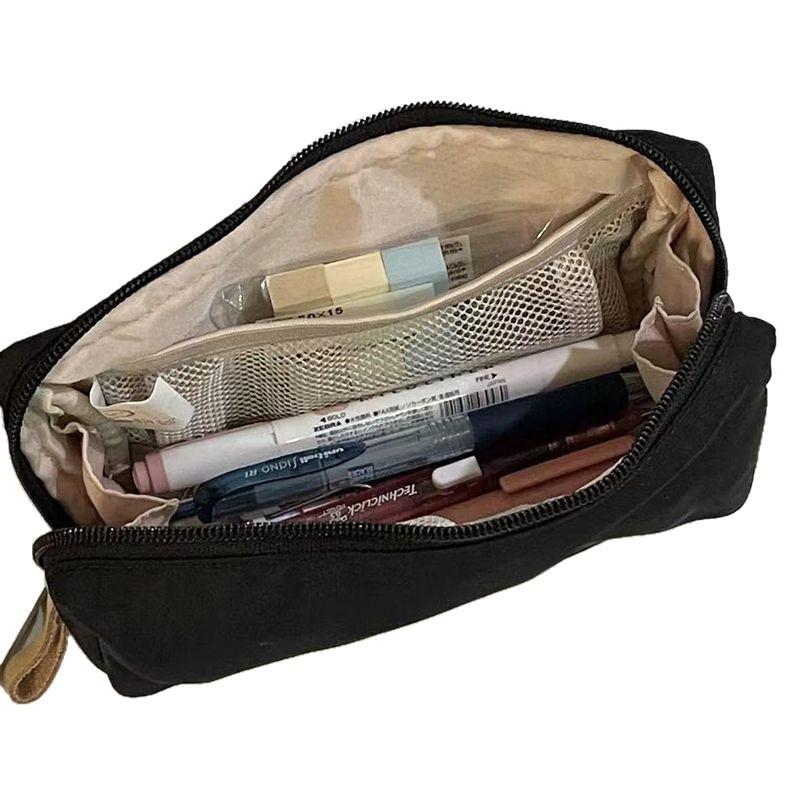 Nylon Pencil Case For Students With Large Capacity And Simple Design For School Use