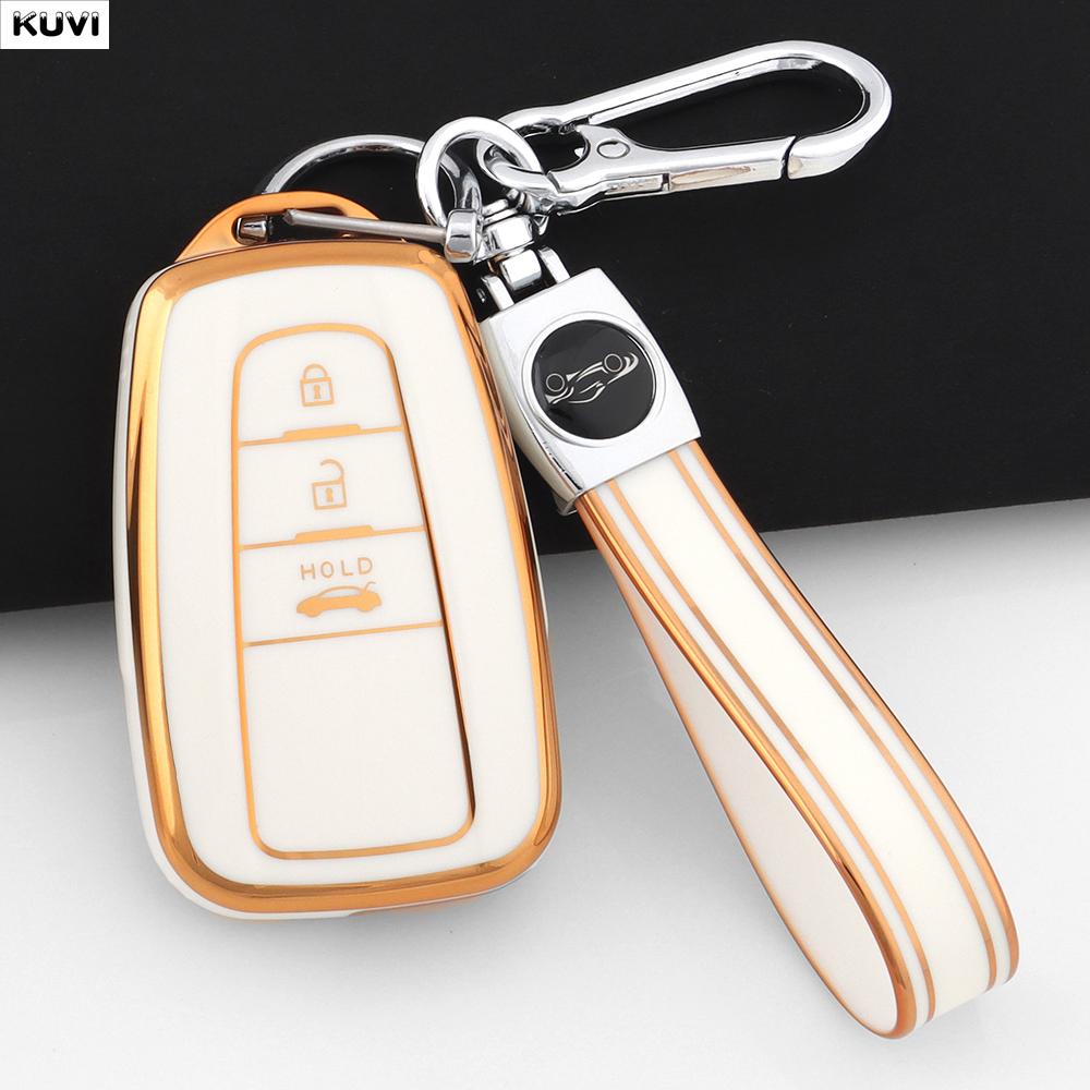 2 3 4 Buttons Hot TPU Car Key Case Fob Keychain Shell For Toyota CHR Camry Corolla RAV4 Highlander C-HR Prius Land Cruiser Prado
