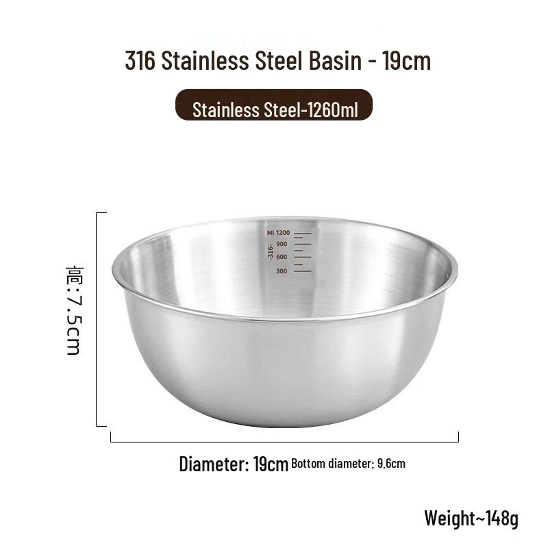Handton 316 Stainless Steel Salad Bowl