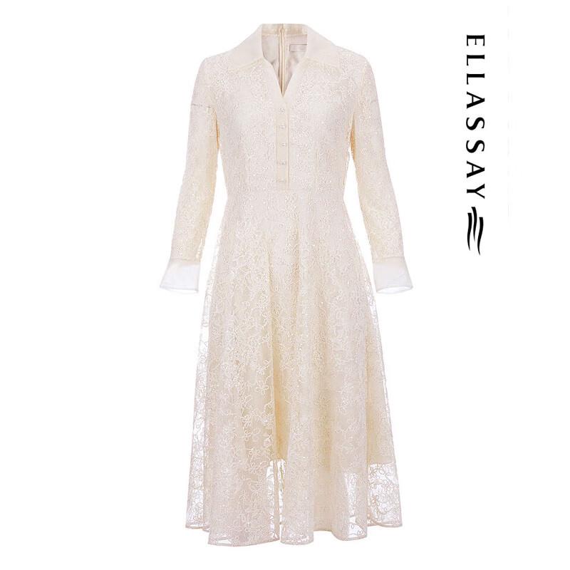 ELLASSAY White Lace Elegant Dress