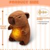 Breathing Capybara Baby Animals Plush Toys Kids Plush Doll Baby Sleep Companion Sound and Light Doll Toy  with Hug Stuffed