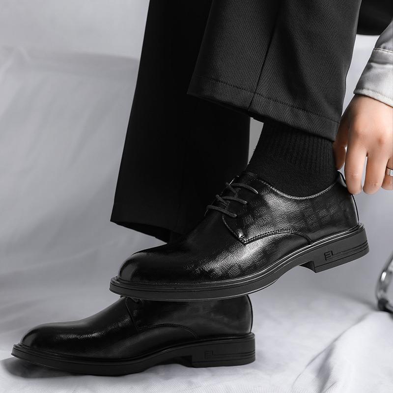 3282 Men's Shoes New Men's Leather Shoes Men's Black Casual Leather Shoes Men's Formal Leather Shoes Business Wedding Groom Shoes