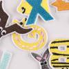 Duoku Embroidery Stickers 26 English Letters Pinyin Animal Adhesive Patch Stickers Clothing Accessories Hand Account Diy Cloth Stickers