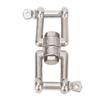 Stainless Steel Double Ended Swivel Shackle 8 Shaped Ring Connector Marine Device for Ships Boat Yacht 10mm, Load