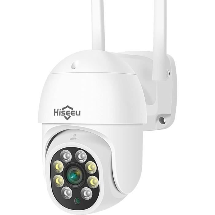 Hiseeu 3mp hd ptz caméra de surveillance wifi avec vision nocturne couleur