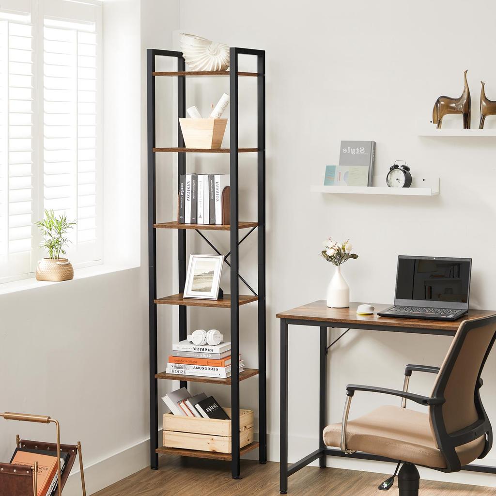 Estante Marrom Escuro Para Livros Estreita Loft Vr37 40X30X187,5 Begryf