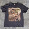 Dinosaur Full Moon Graphic T-Shirt, Starry Night Prehistoric Top