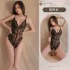 Sexy Lingerie One-piece Lace Temptation Hot Hollow Perspective Open File Free Onesie Women