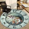 1pc Fish Clock Office Round Area Rug, Indoor Mat Suitable For Office, Under Office Chairs Bedroom Living Room Home Decor, Room Deco, 096
