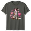 Dog Heart Sunglasses Dogs Animals Unisexs Tee Unisexs Graphic Valentines Day
