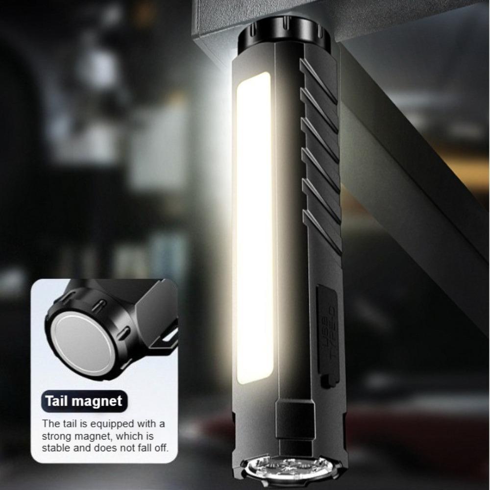 Wiederaufladbare Magnetische Taschenlampe mit RGB-Licht & Infrarotlaser, Taschenlampe aus Aluminiumlegierung für Arbeit, Reparatur & Outdoor-Einsatz