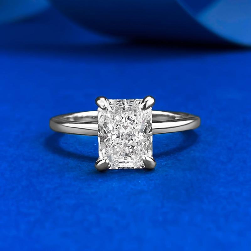 

Ювелирные изделия Повседневный темперамент 6 * 8 мм Прямоугольная огранка «Ледяной цветок» No. 9