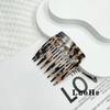 Leopard Print Anti-static Hair Comb - Acetate Hair Accessory for Bangs, Anti-frizz, and Extra Style
