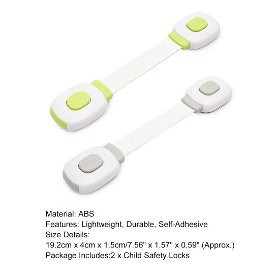 2Pcs Wear-resistant Practical Good Multipurpose Baby Safety Cupboard Locks Furniture Latches Furniture Strap Latches