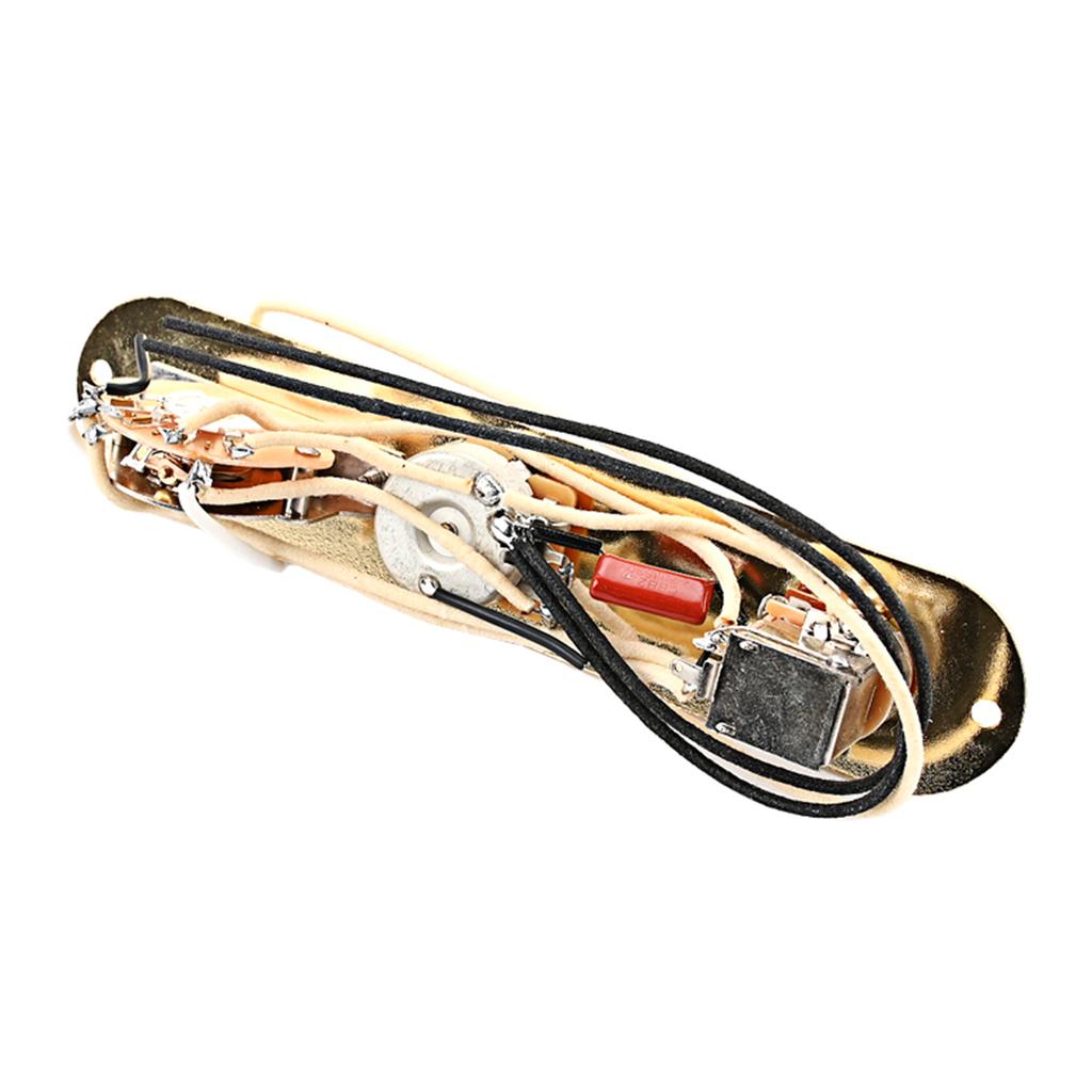 Placă de comandă pentru chitară Comutator cu 3 căi Placă de comandă precablată din metal Butoane pentru cablaje Piese de schimb standard pentru chitară