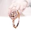 Elegant 18k Rose Gold Plated Zircon Princess Engagement Ring For Women In Sizes 6-10