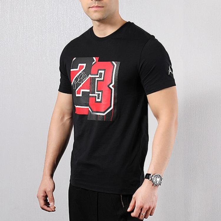 Air Jordan Sport Casual Short-Sleeve T-Shirt Men Tops Black AQ4109-010