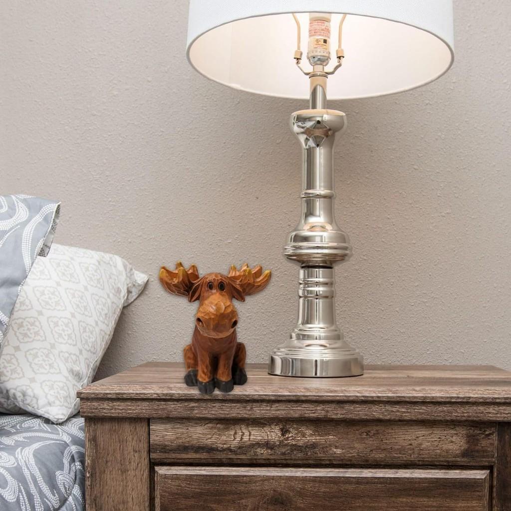 Unique Moose Figurine Phone Glasses Stand For Desk Home Office Table Storage