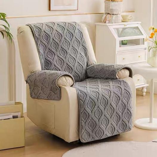

Solid Color Single Sofa Couch Cushion Non-Slip Anti Cat Scratch Dustproof Function Electric Chair Seat Cover Home Decoration 1Pcs 55x190cm
