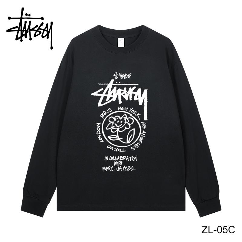 

Stussy 2024 Spring and Autumn New High Quality Cotton Stussy New World Tour Print Long Sleeve T-shirt for Men and Women