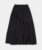 Place Studio Lace Shirred Ribbon Cotton Elastic Long Tiered Skirt _2 Colors