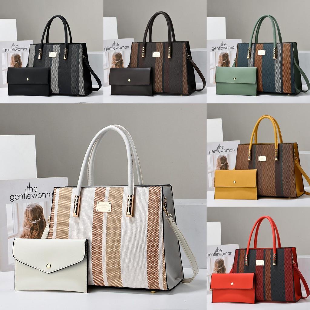 Pu Maternal Shoulder Bag With Contrast Stitching For Daily Urban Style