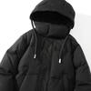 White duck down large size down jacket men's winter hooded loose warm casual jacket men's fattening