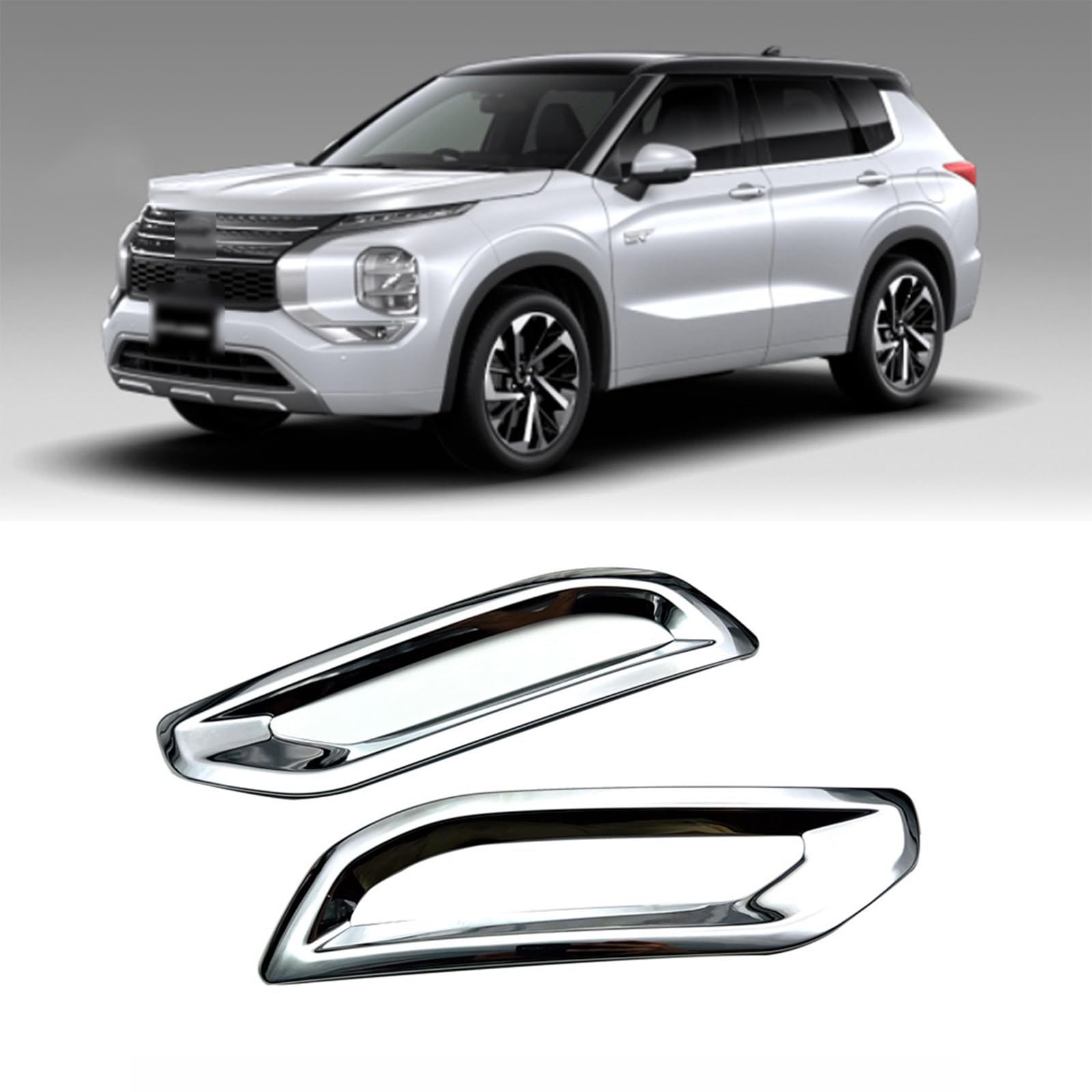 

Накладка заднего бампера, задний отражатель, накладка на выхлопную трубу для Mitsubishi New Outlander PHEV, внешний тюнинг [COBATANG], накладка, крышка, GN0W, запчасти,