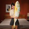 Large Yellow Croaker Plush Toys Lifelike Fish Dolls Stuffed Soft Throw Pillow Sleeping Cushion Decor Gift