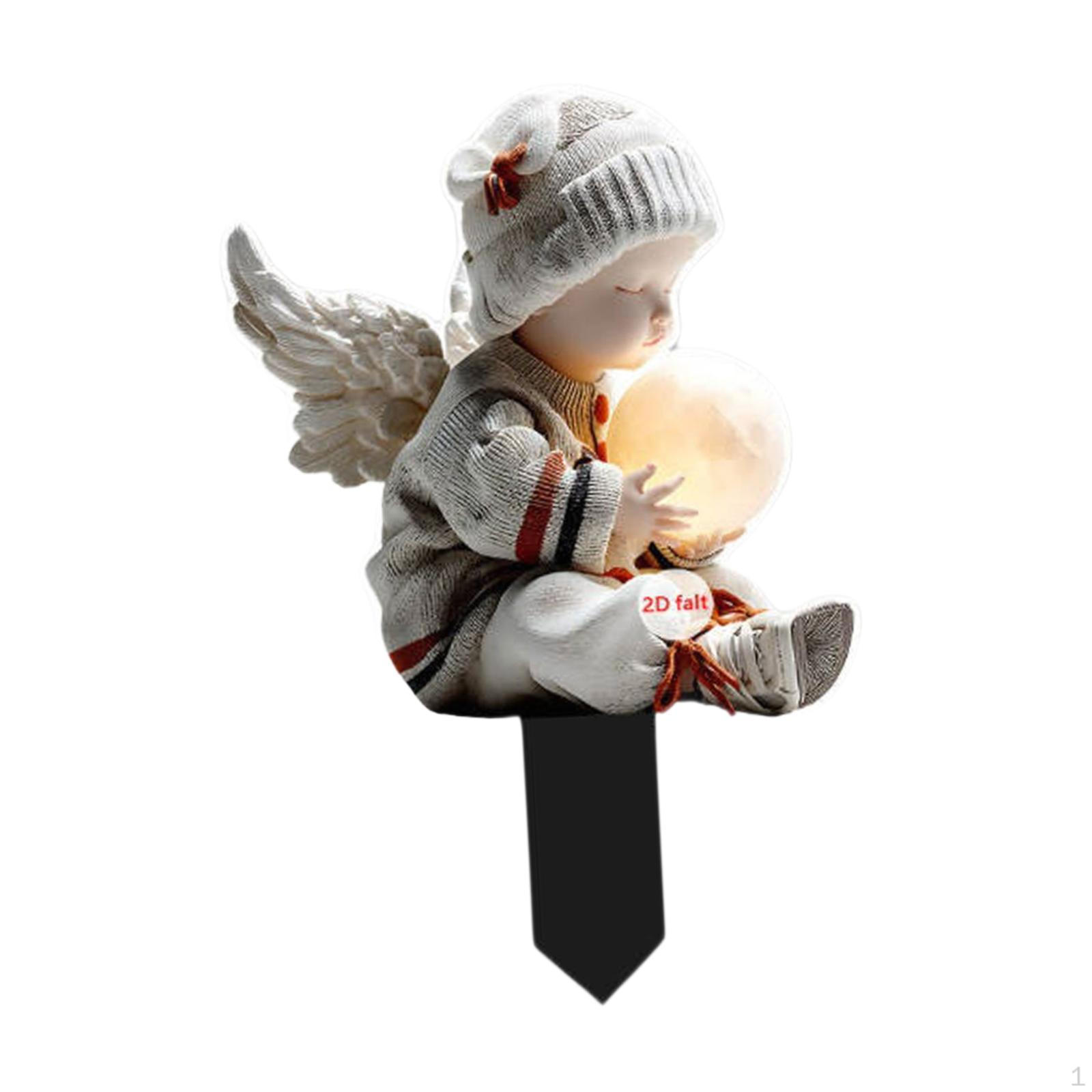 

Angel Garden Stake 2D Acrylic Flat Decor Decorative Gift Ornament Fairy Accessories B