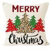 Short Plush Material Pillowcasehome Decor Merry Christmas And Snowflake Pattern Cushions Pattern Cushion Cover Suitable For Sofa