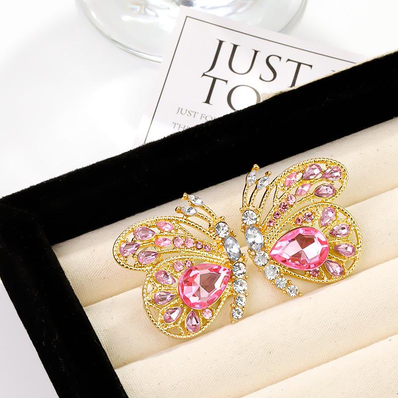 Boucles d'oreilles pendantes Zircon Fleur Colorée pour Femmes, Boucles d'oreilles pendantes Statement pour Fête & Usage Quotidien