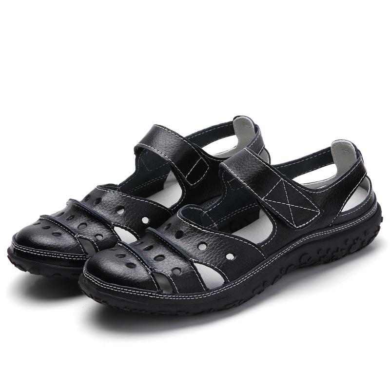 

Women s Summer Loafers: Large Size Hollow Cutout Sandals (35-46) 43 чёрный