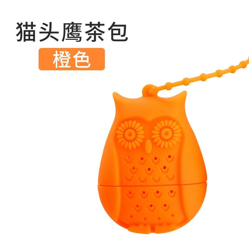 Silicone Owl Shape Tea Infuser Bag Reusable Safe Loose Leaf Tea Bags Strainer Filter for Tea Drinker Utensils