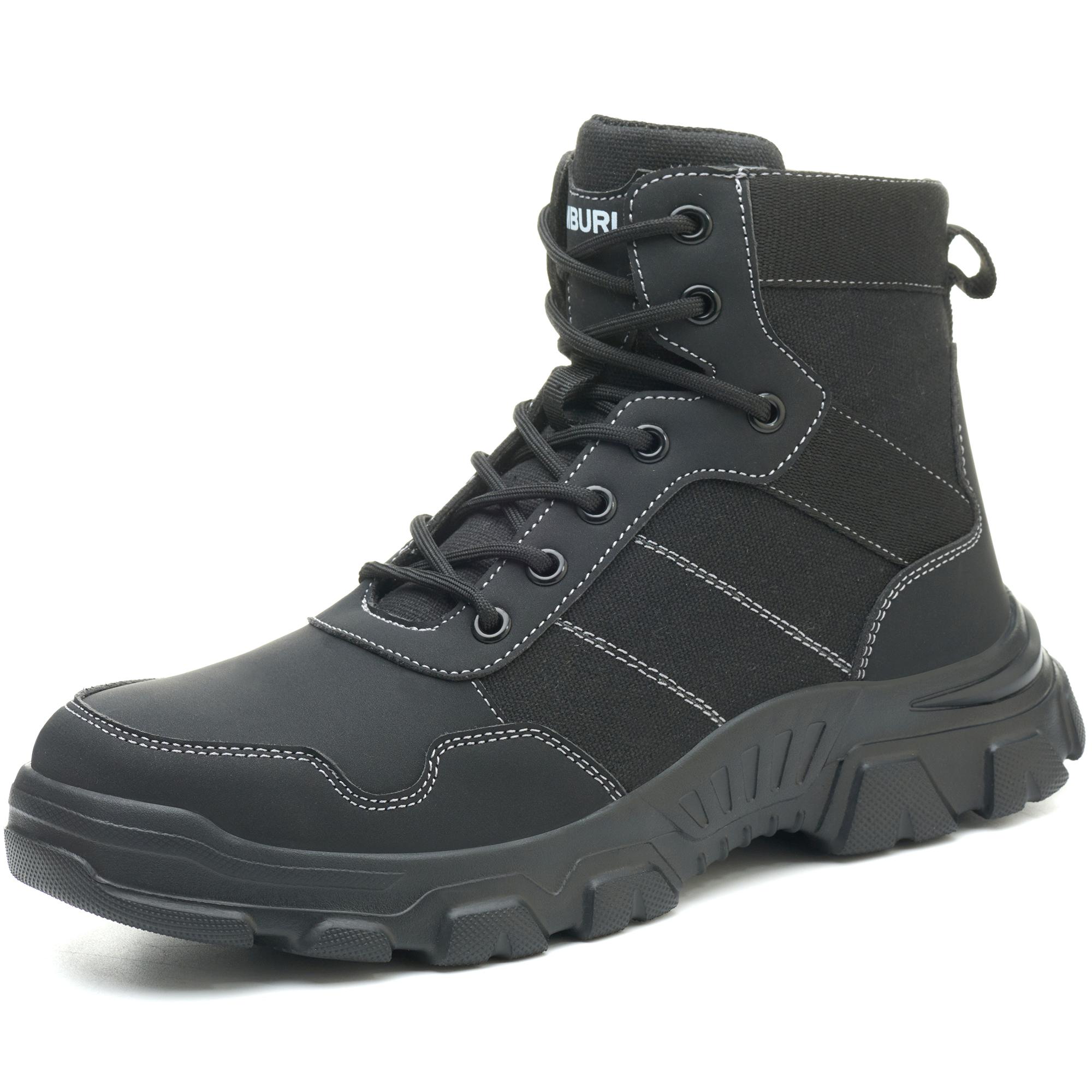

Water Resistant Slip Resistant Safety Shoes Soft High Top Work Sneakers Anti-smash Anti-Puncture Men Work Shoes for Hiking Boots 38