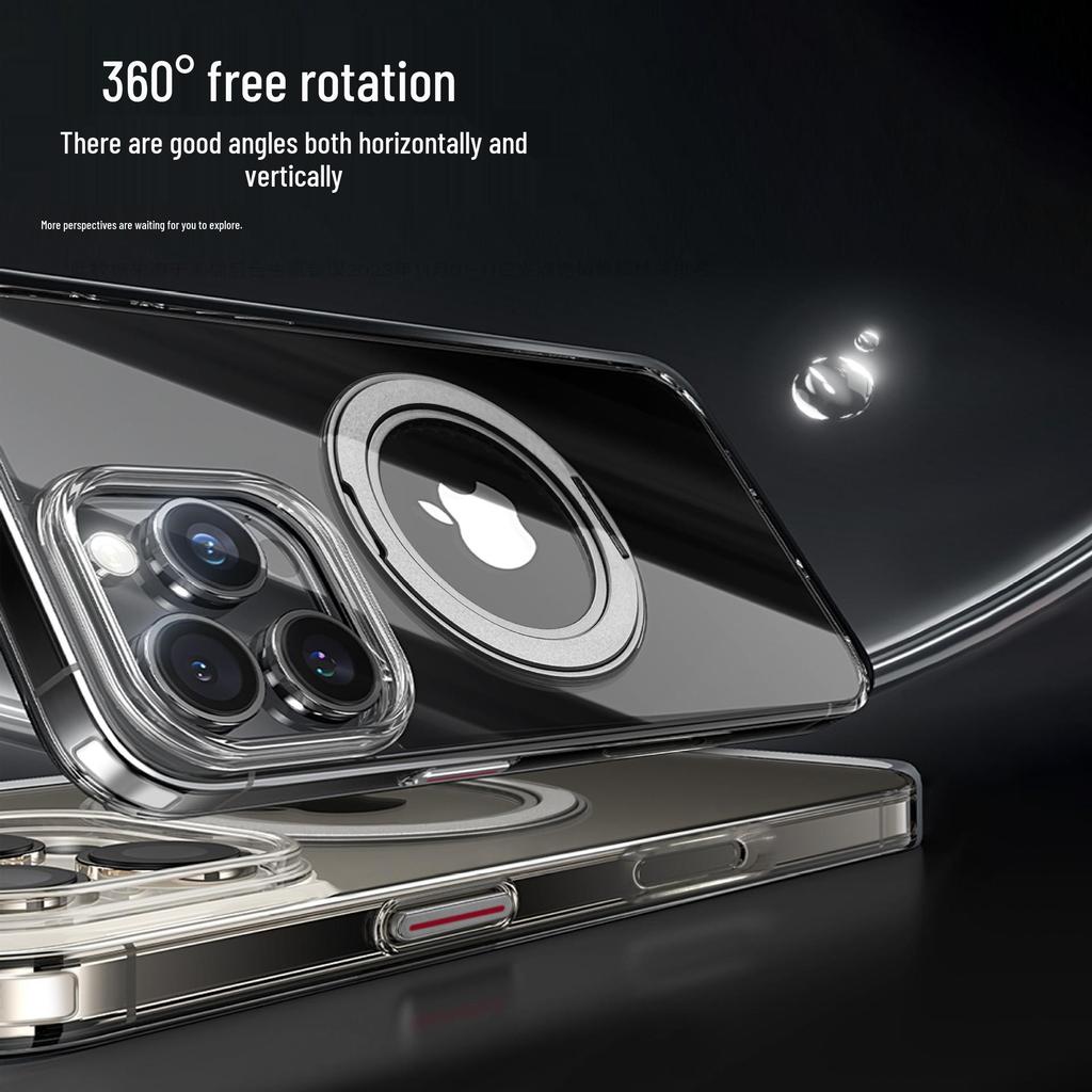 360° Rotating Magnetic Stand Drop-proof Case for iPhone 16 Pro Max