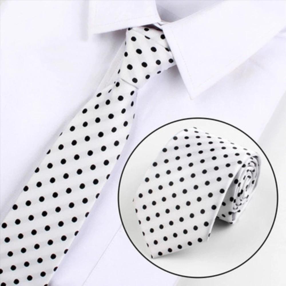 Modern Polka Dot Formal Necktie 8CM Width Business Necktie Groom Men Tie Party