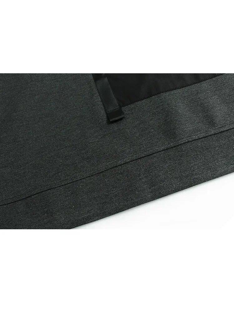 XITAO Long Sleeve T-shirt Zippers Patchwork Casual Simplicity Women DMJ3611