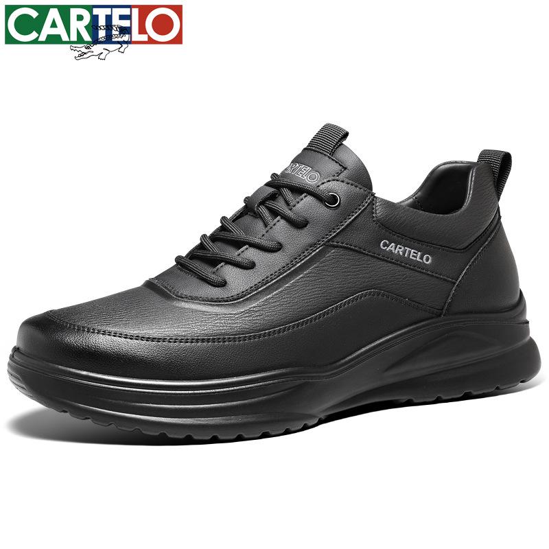 

Cardile Men s High-End Leather Business Casual Shoes – Soft Sole, Versatile Sneakers for Autumn/Winter, Ideal for Middle-Aged. 42