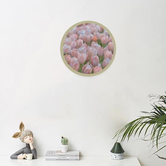6inch Photo Frame Smooth Surface Fine Workmanship Round Wall Mounted Picture Storage Holder Home Supply