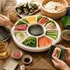 Pearl Metal Tray Plate Container Rotating Appetizer Chirashi Sushi Hand-Rolled Plating Made Japan Kitchen Mate HC-27