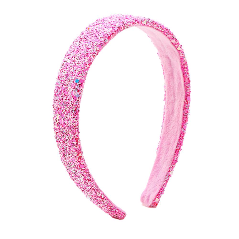 Colorful Sparkle High Skull Girl Headband – 2.5cm Wide Edge Hair Accessory